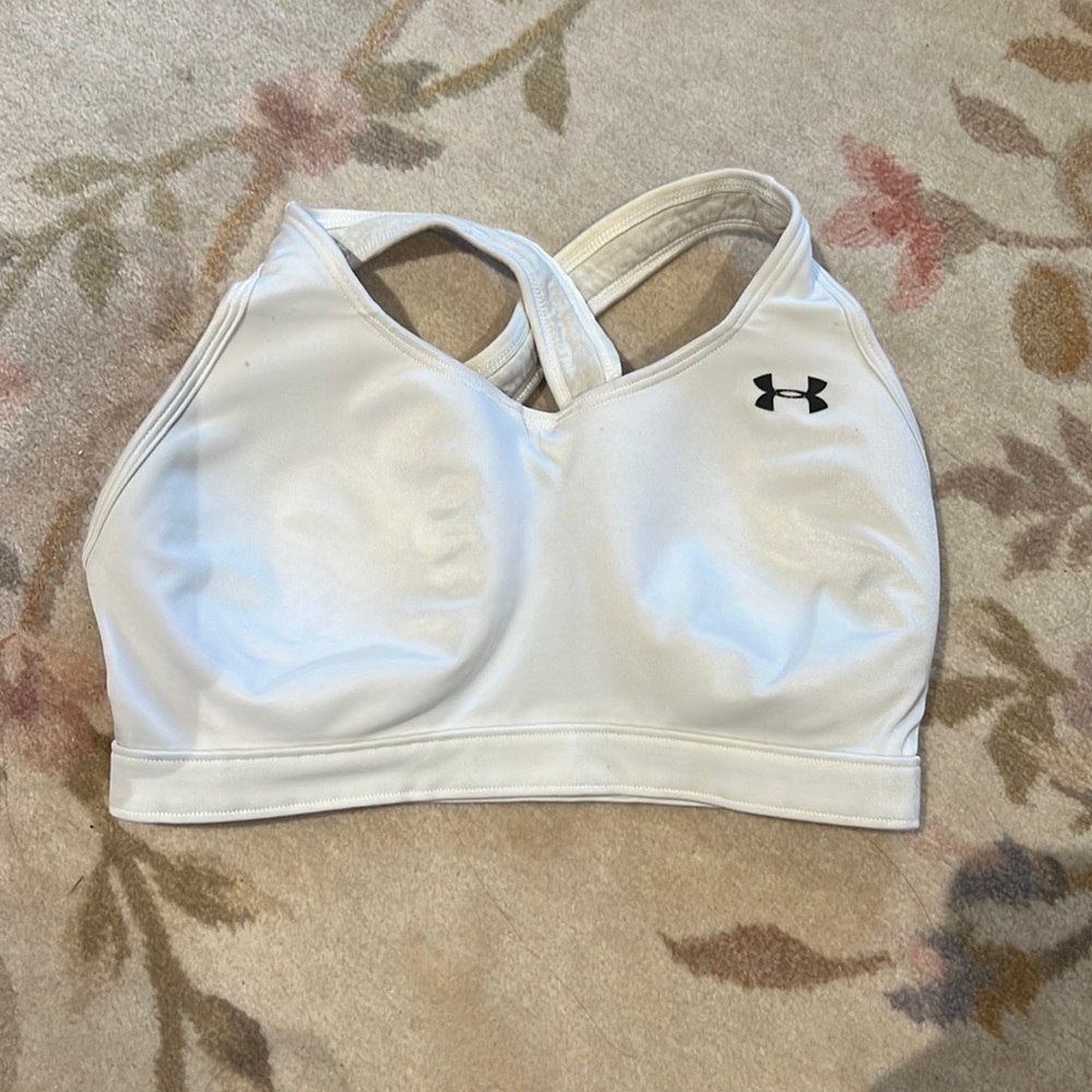 Under Armor White Sports Bra Size Small